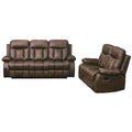 Microfiber Reclining Sofa and Loveseat E6380