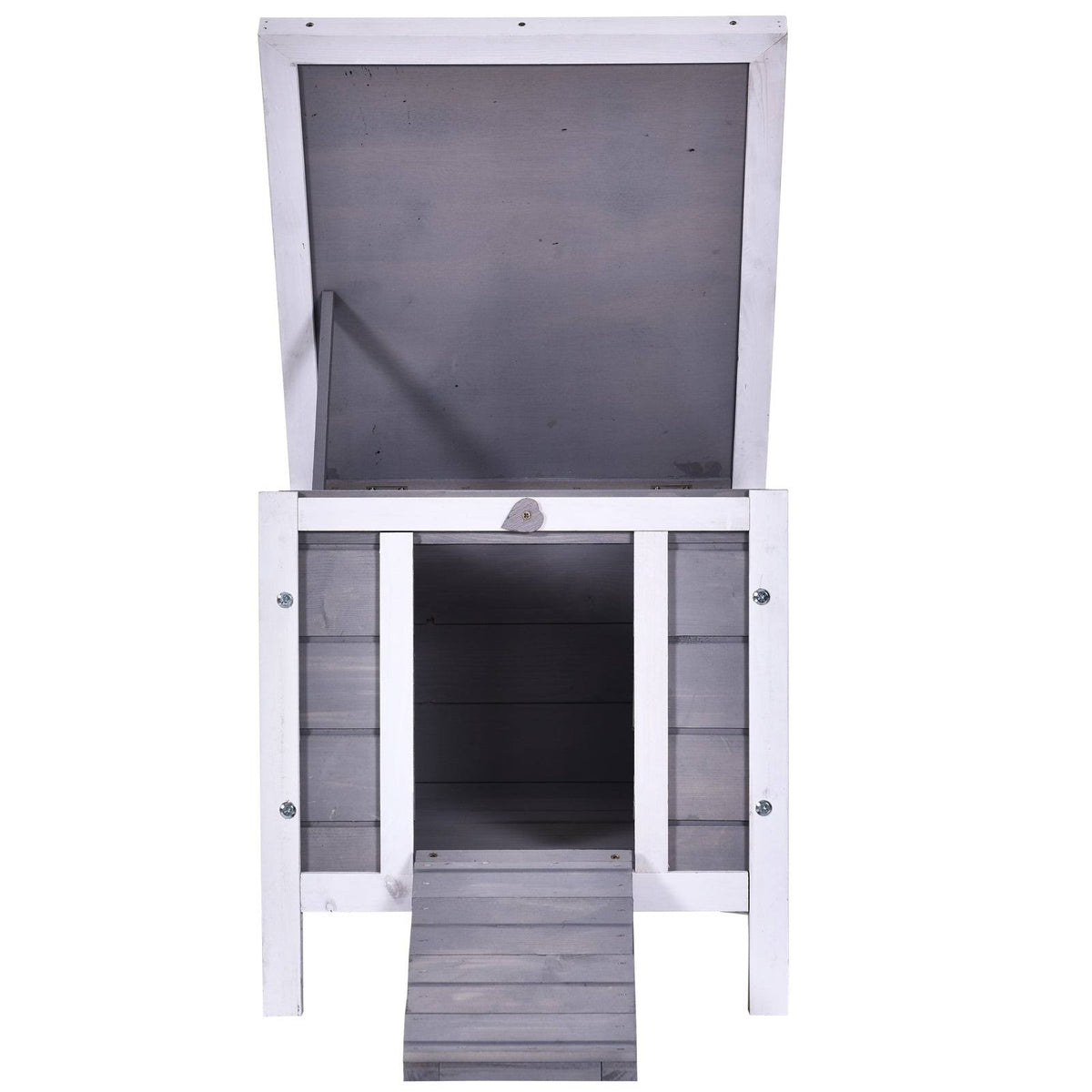 Grey Raised Wooden Pet House S889805