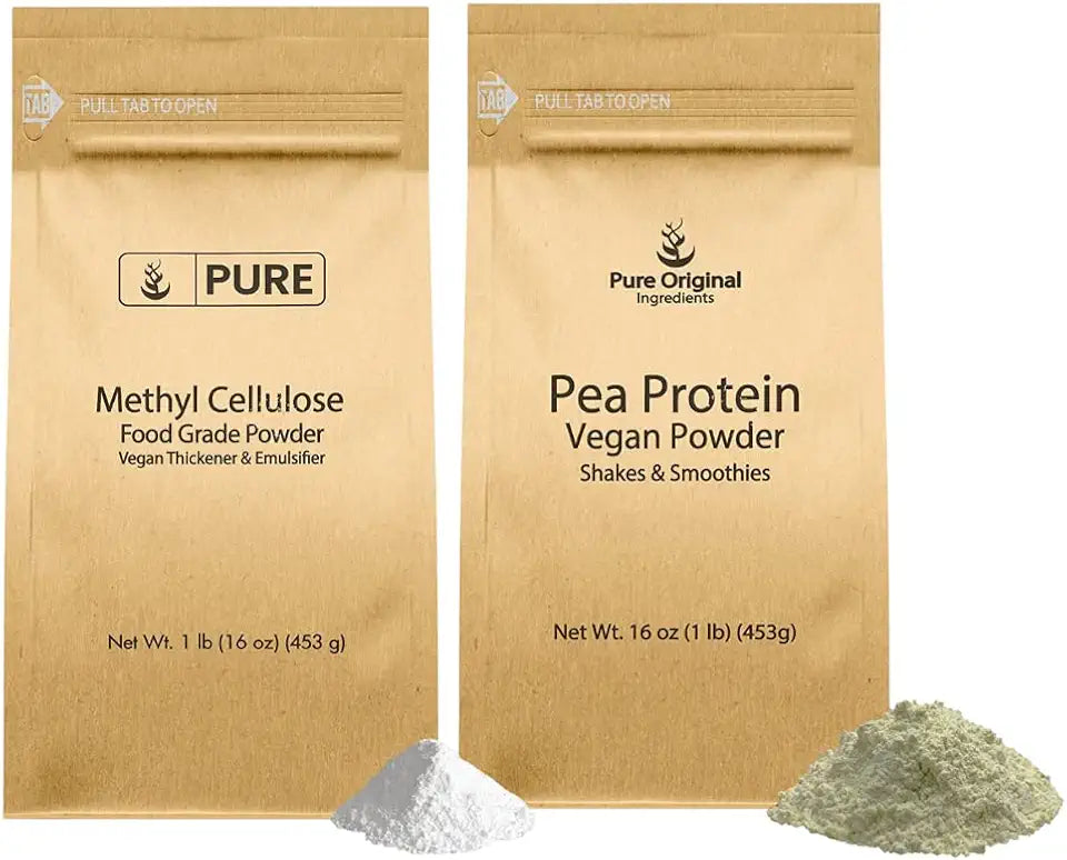 Pea Protein Powder & Methylcellulose Bundle 1lb Food Grade Y526