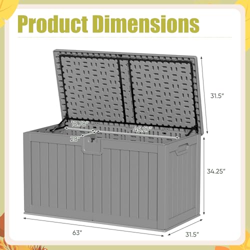 30 Gallon Black Waterproof Resin Storage Box M7329