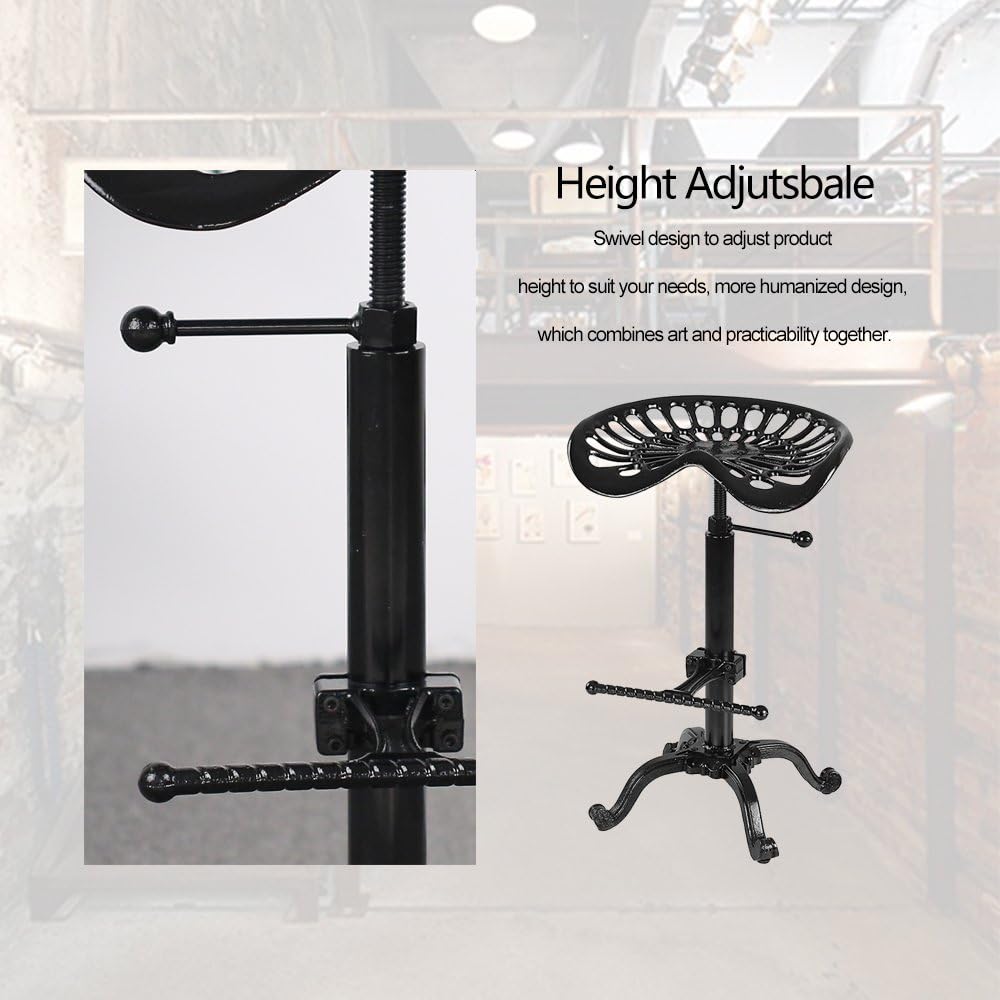 Cast Iron Tractor Seat Adjustable Height Swivel Bar Stool X5248