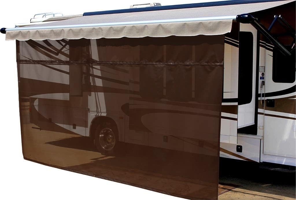 Solar Mesh Sunscreen for 12V Electric RV Awning, 10' x 6', Black X87493