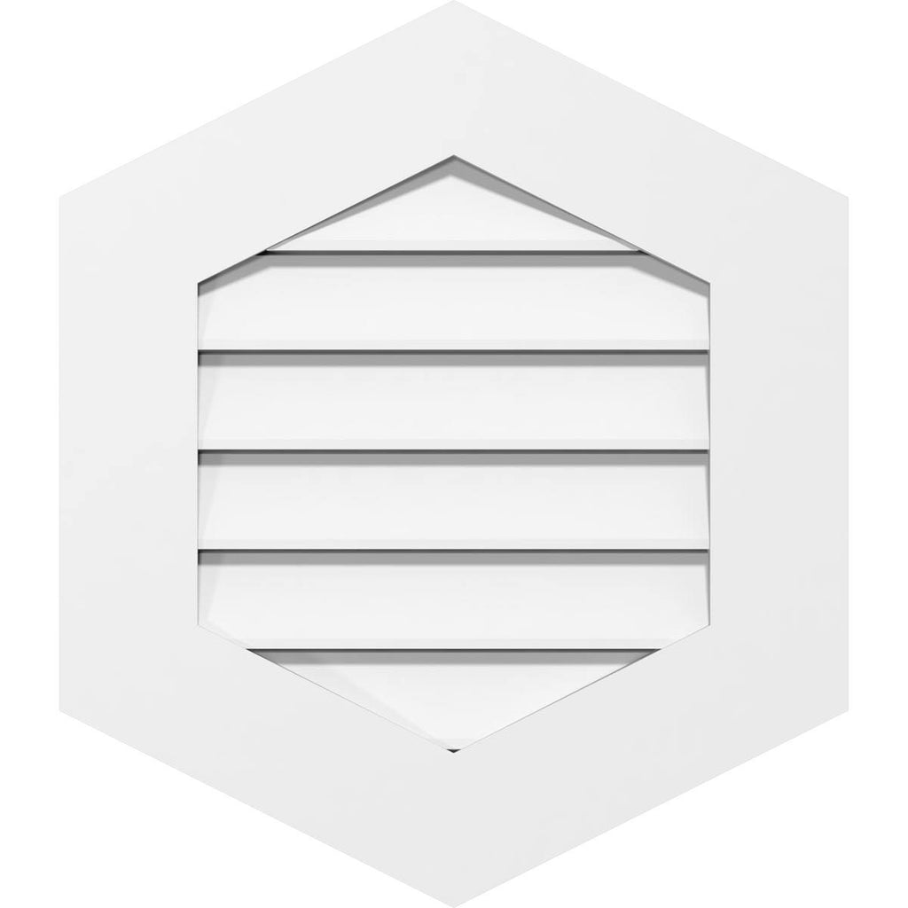 Vertical Peaked Surface Mount PVC Gable Vent N9729