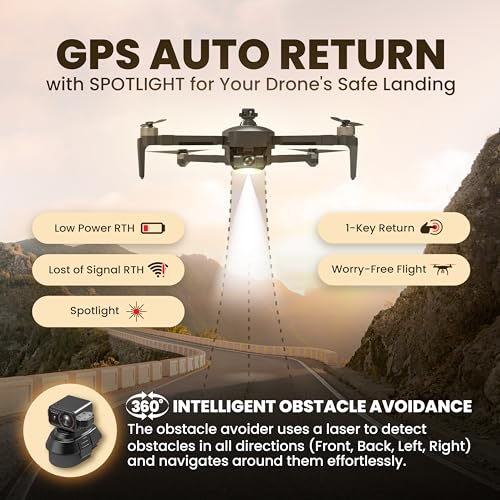 GPS 4K UHD Camera Drone with Obstacle Avoidance and 3-Axis Gimbal Q92510
