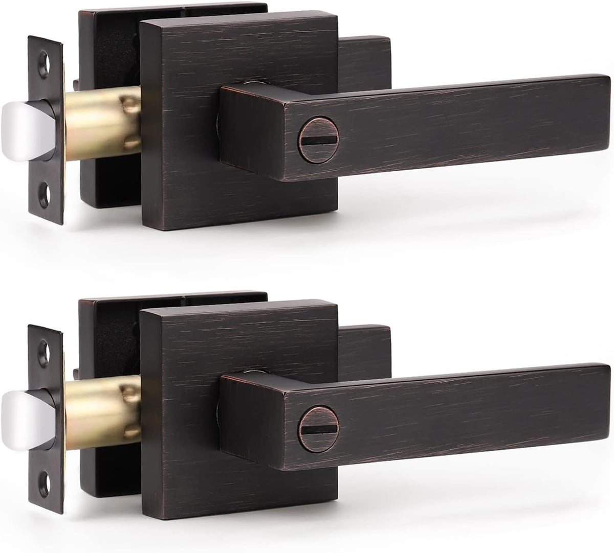 6 Pack Oil Rubbed Bronze Dummy Door Lever A1931