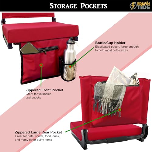 Wide Stadium Seat with Storage Pockets M347938