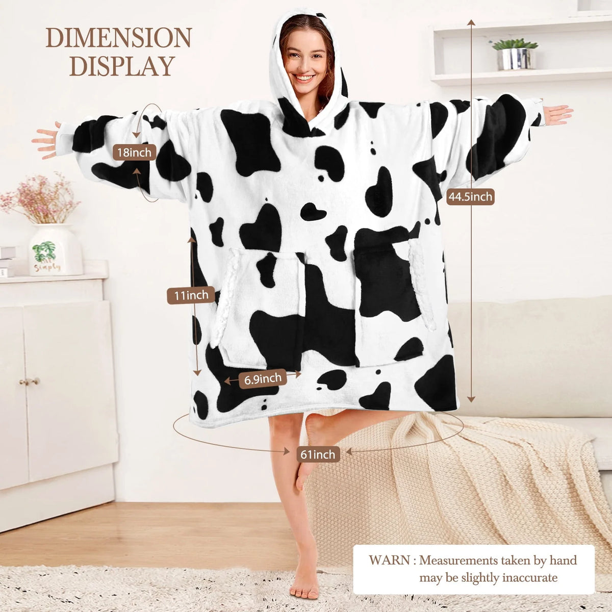 Oversized Sherpa Blanket Hoodie R7476