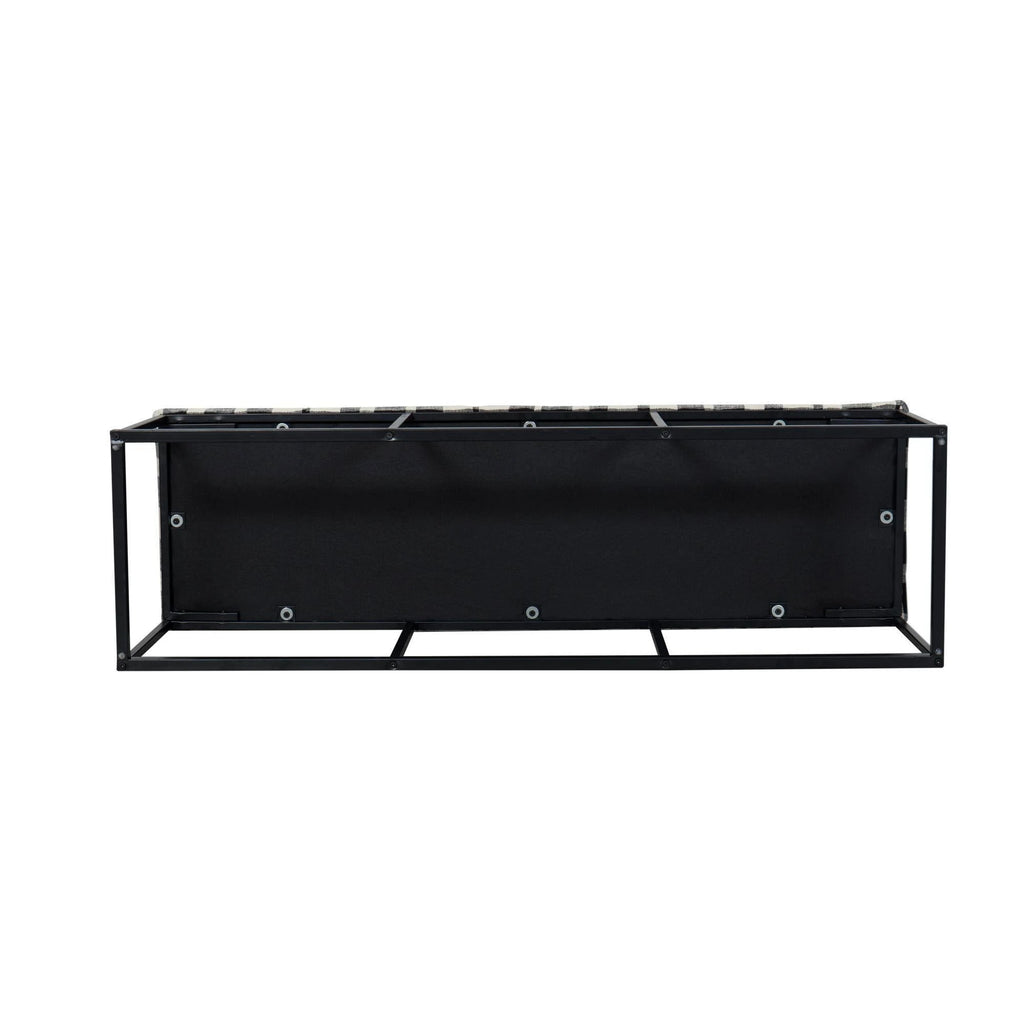 Black Padded Bench F144601
