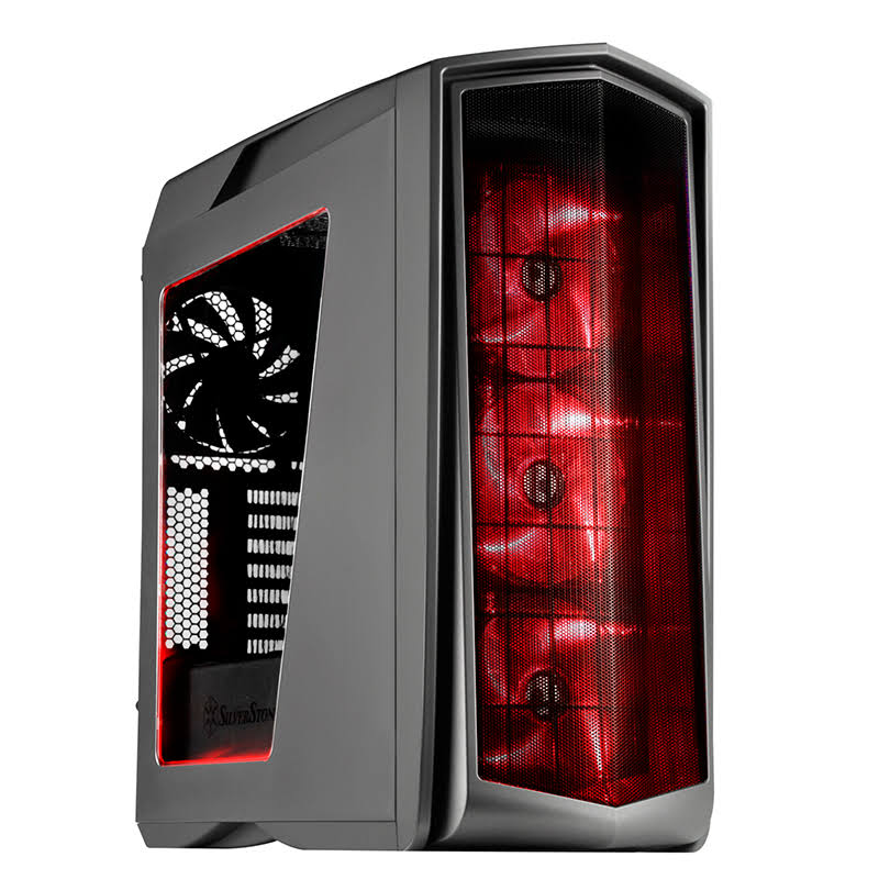 ATX Computer Case Titanium with Red LED D425