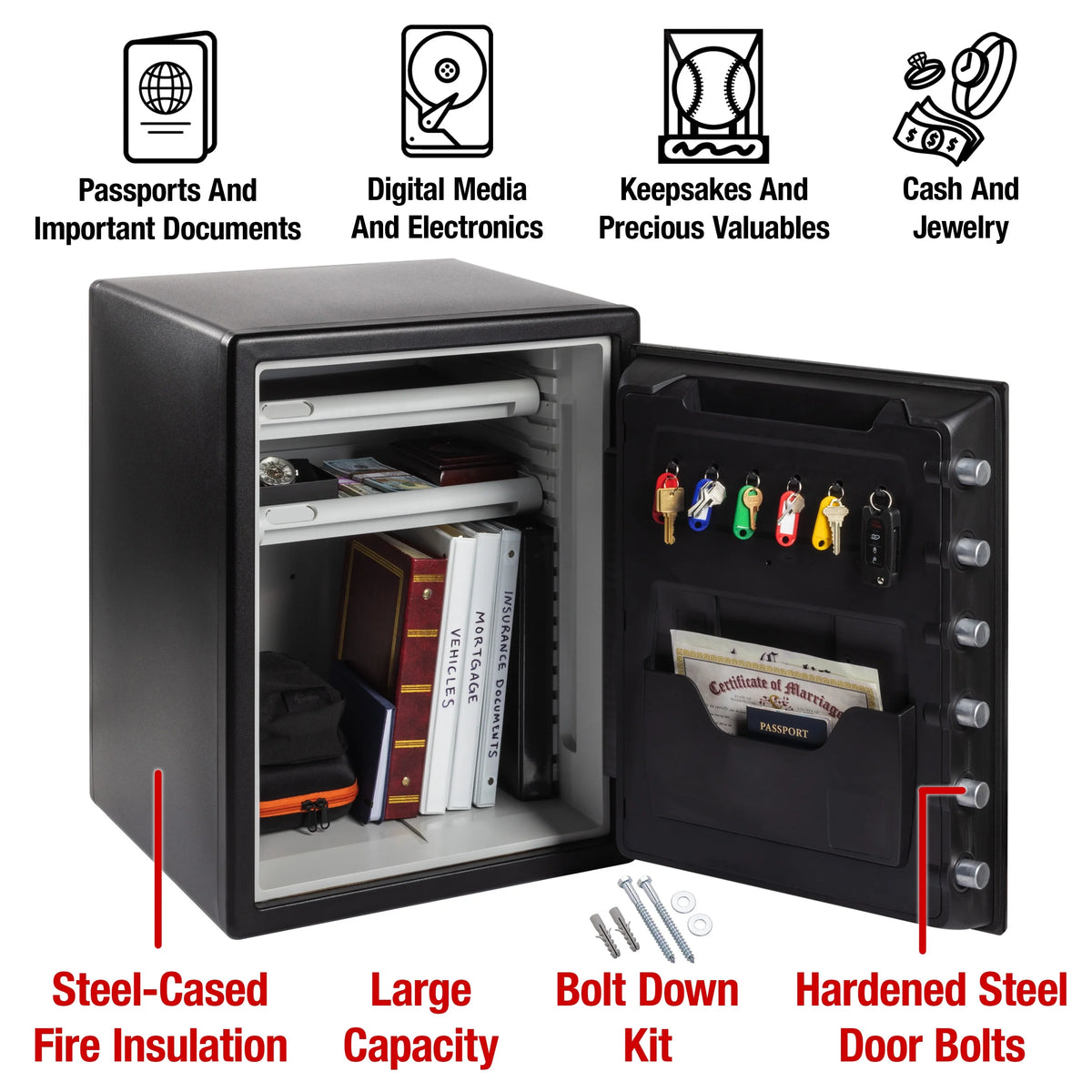2.0 cu. ft. Water and Fire-Resistant Safe with Digital Keypad Lock N624621