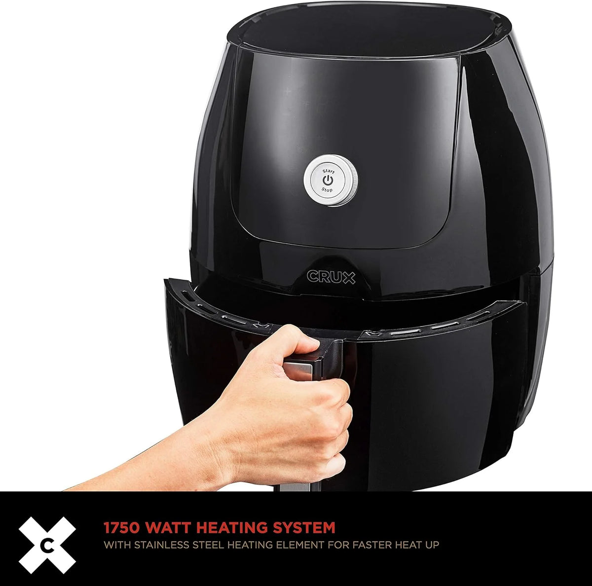 6 Quart Digital Air Fryer with Nonstick Removable Pan R58062