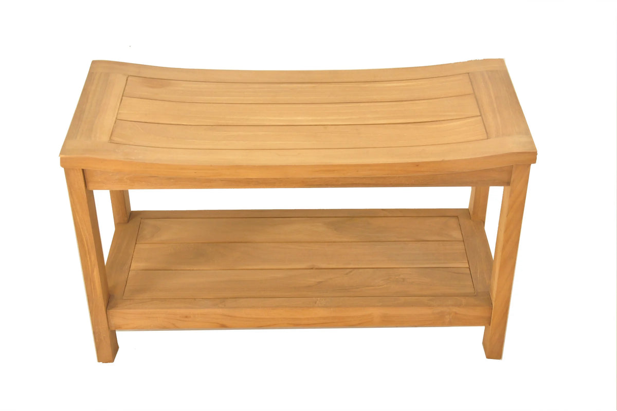 Teak Wood Shower Seat 30" Outdoor Bench V202