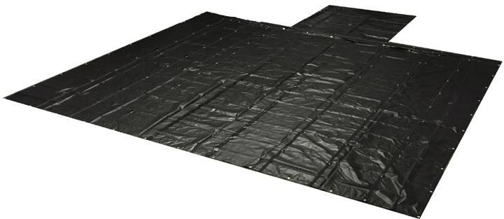 Black 14 oz Lumber Tarp 20x18 with Flap A185