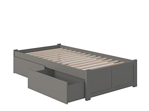 Platform Bed with Footboard & Storage Drawers P299