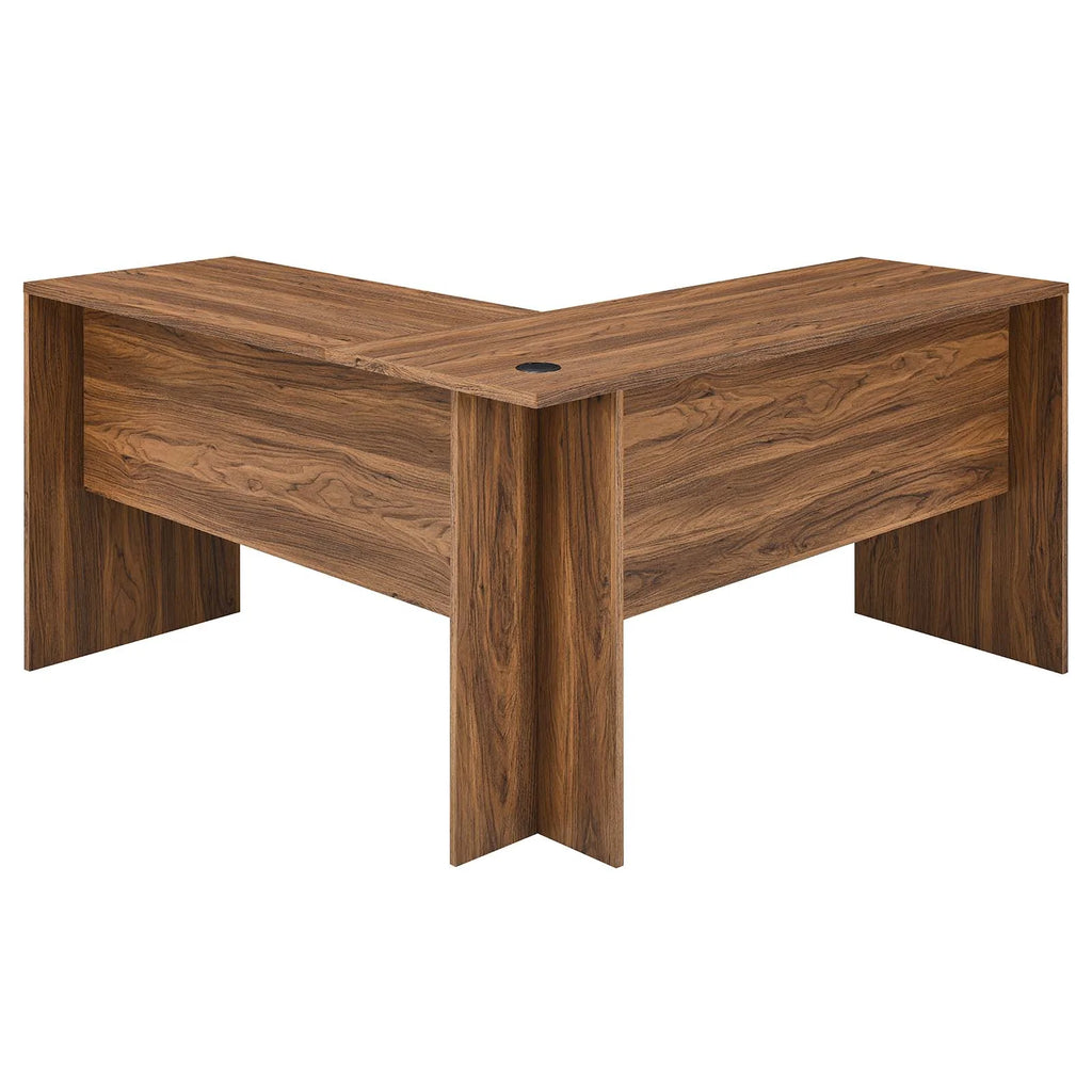 White Walnut Wood Computer Desk Cabinet G9820