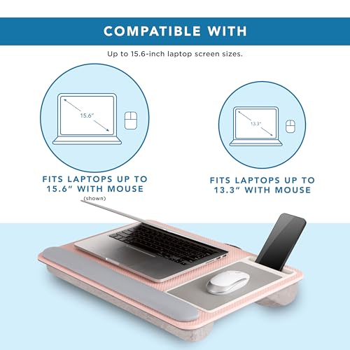 Pink Lap Desk with Wrist Rest and Mouse Pad U4770