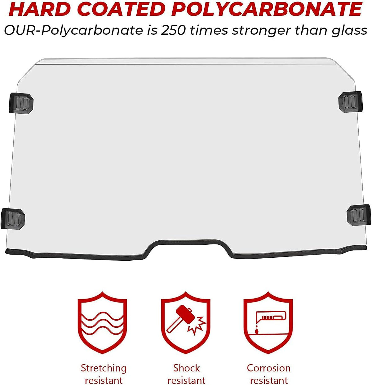 Clear Polycarbonate Full Windshield A952403
