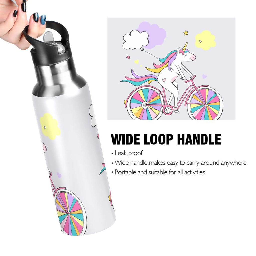 Stainless Steel Insulated Water Bottle with Straw Lid I594