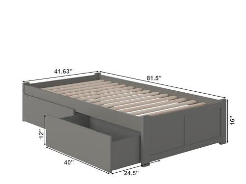 Platform Bed with Footboard & Storage Drawers P299