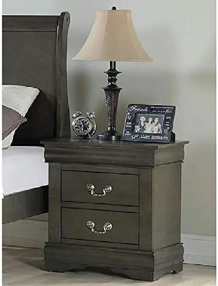 White 2 Drawer Nightstand X663