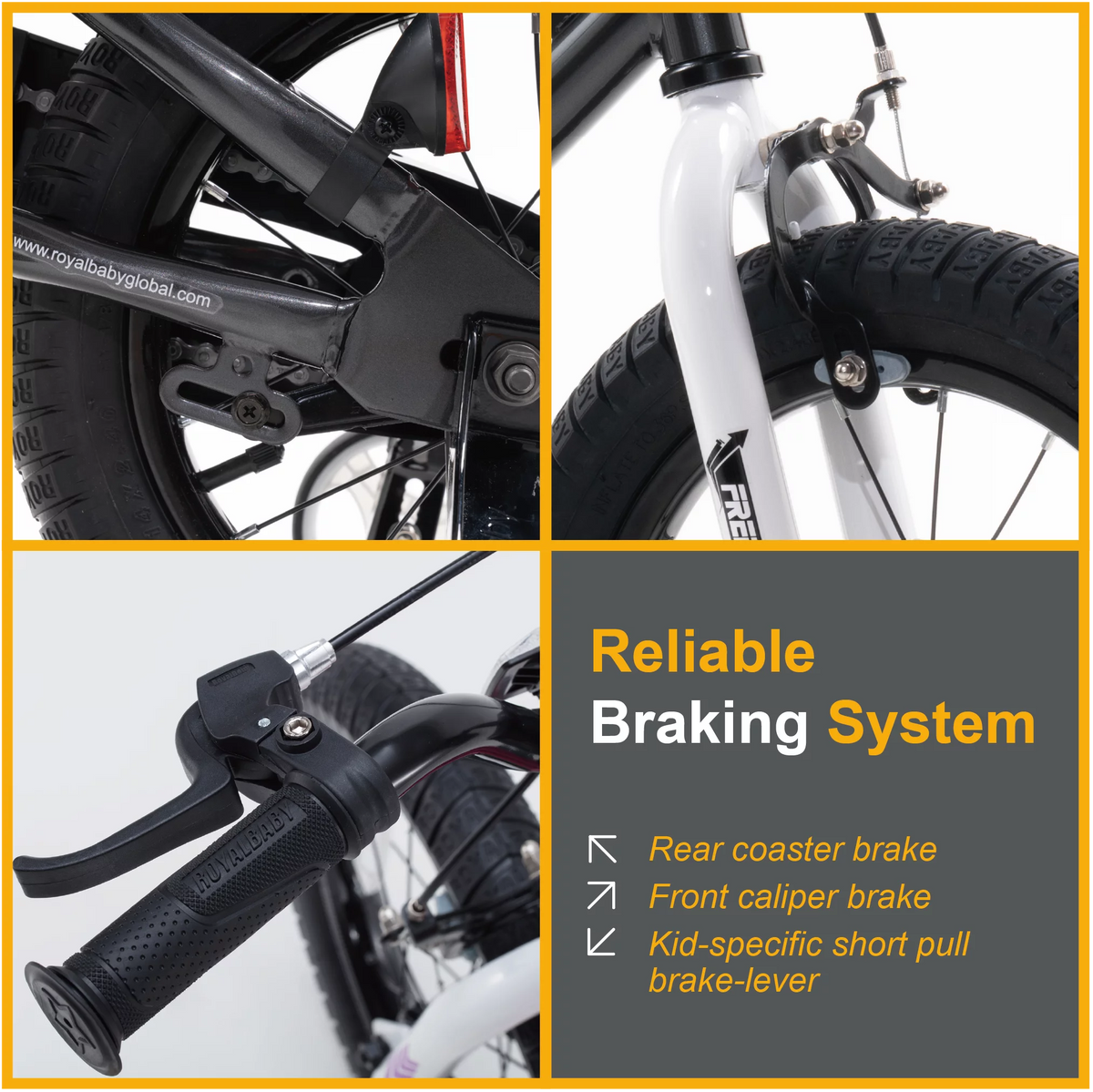 14 In Black Kids Bike with Training Wheels U181