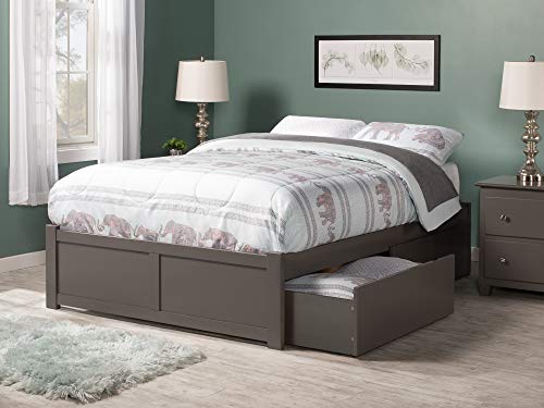 Platform Bed with Footboard & Storage Drawers P299