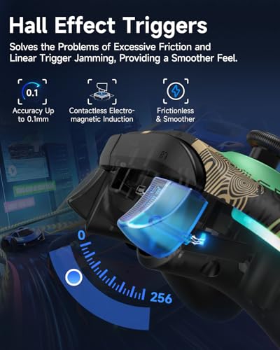 Wireless Bluetooth Controller with Hall Joysticks and RGB Lighting U593529