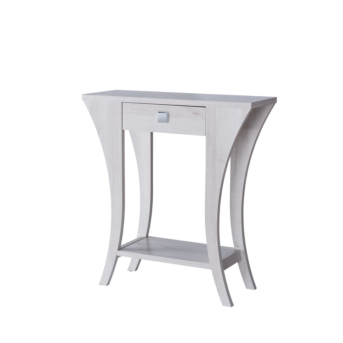 Curved Leg Console Table with Drawer and Shelf M6444