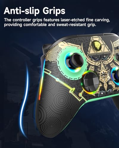 Wireless Bluetooth Controller with Hall Joysticks and RGB Lighting U593529