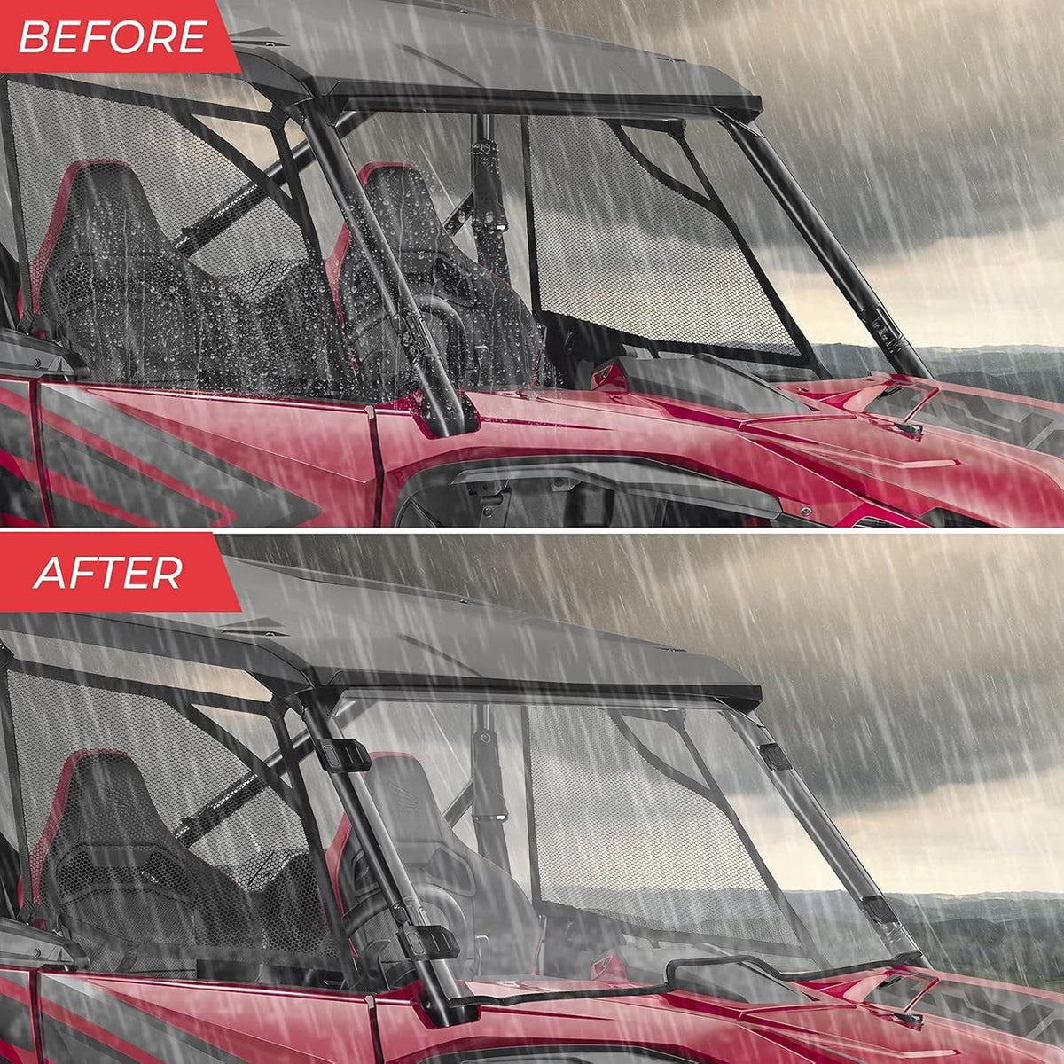 Clear Polycarbonate Full Windshield A952403