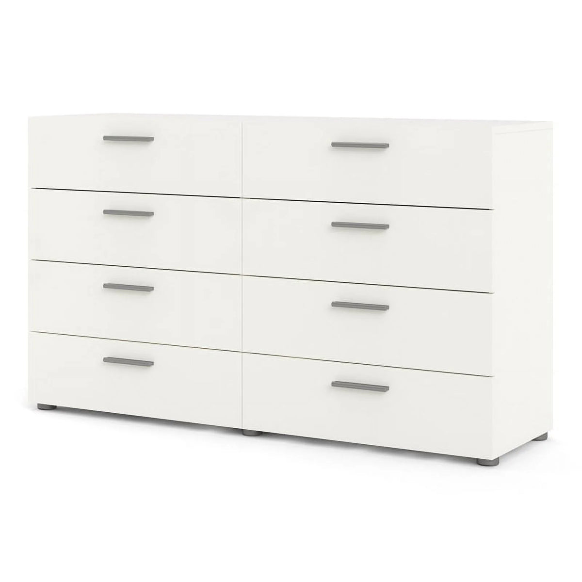 White 8 Drawer Engineered Wood Dresser B5294