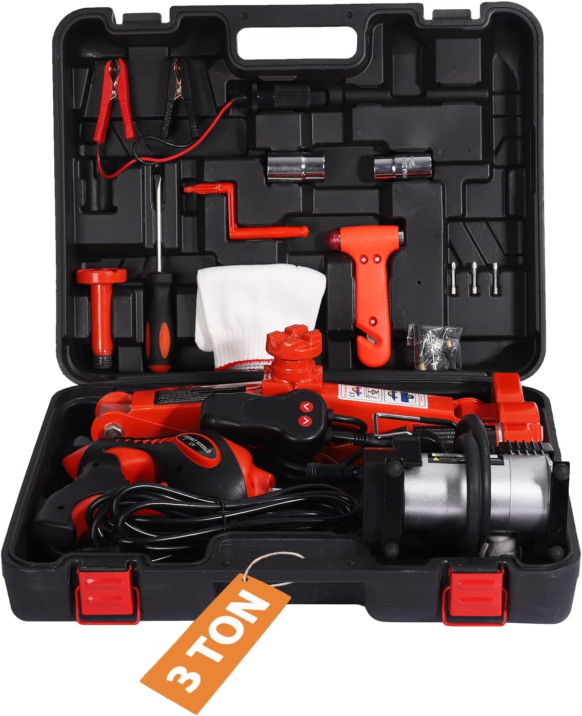 3 Ton 12V Portable Electric Car Jack Pack of 2 V32047