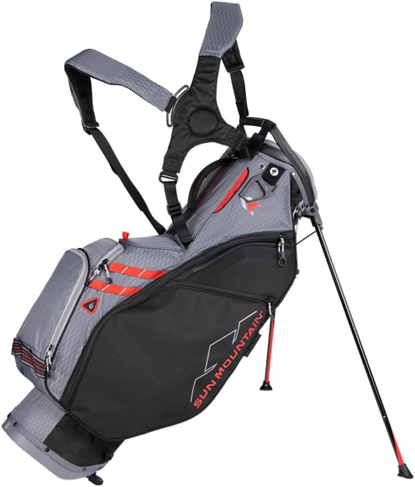 Silver/Black 14-Way Golf Stand Bag X6640