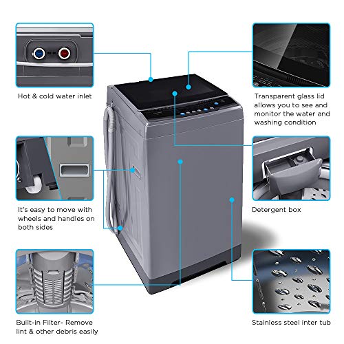 0.9 cu.ft Compact Portable Washing Machine with LED Display H6210