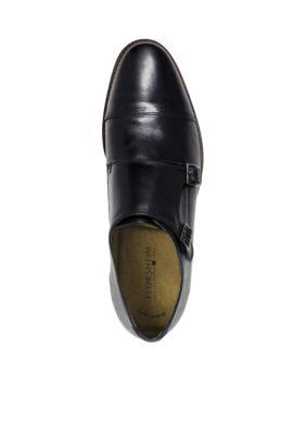 Black Double Monk Strap Shoes M362