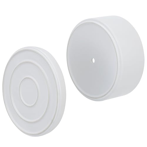 White Ceramic 7 Inch Plant Pot with Drainage Hole and Removable Tray S279058