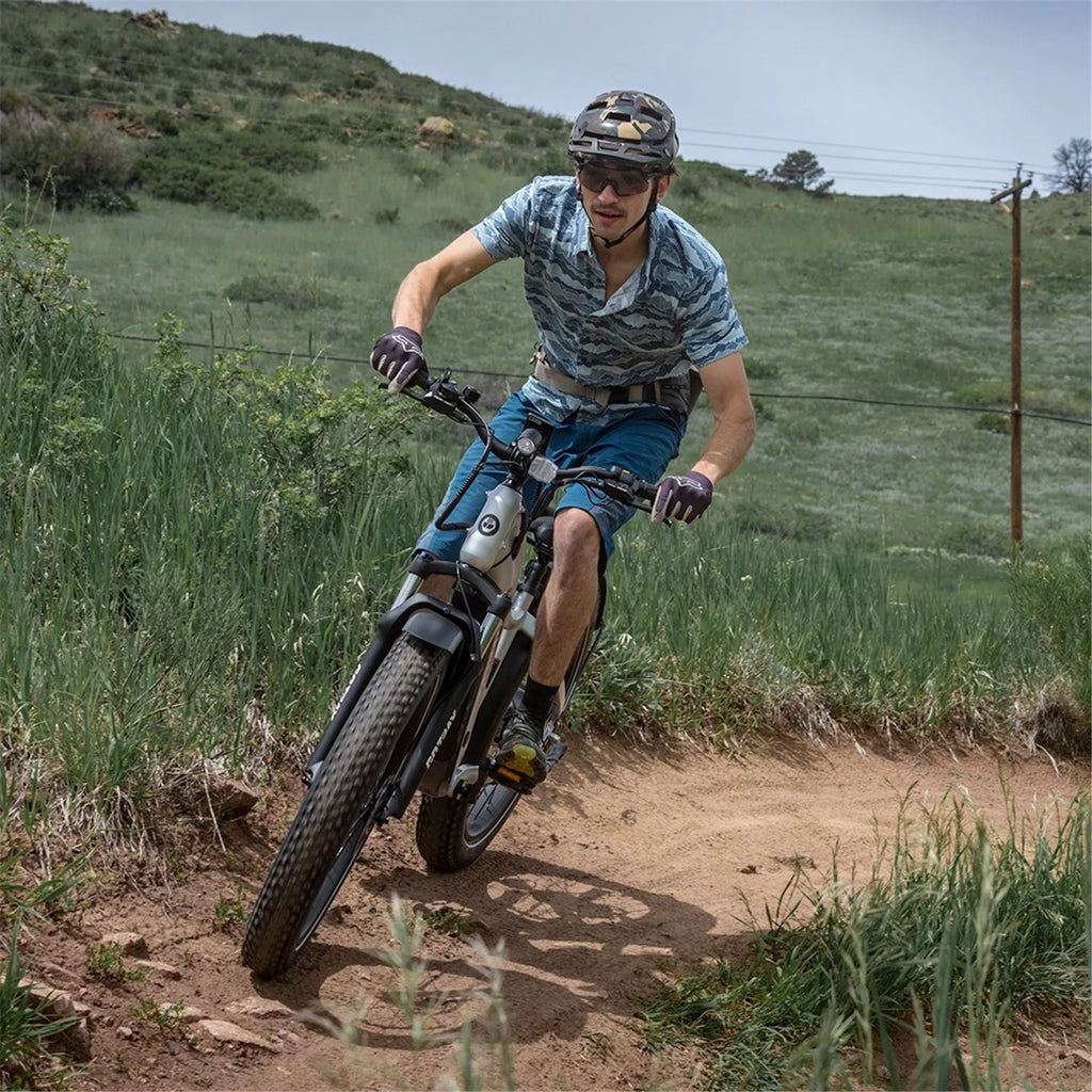 Silver 750W 48V 26" x 4" Fat Tire Electric Mountain Bike H790