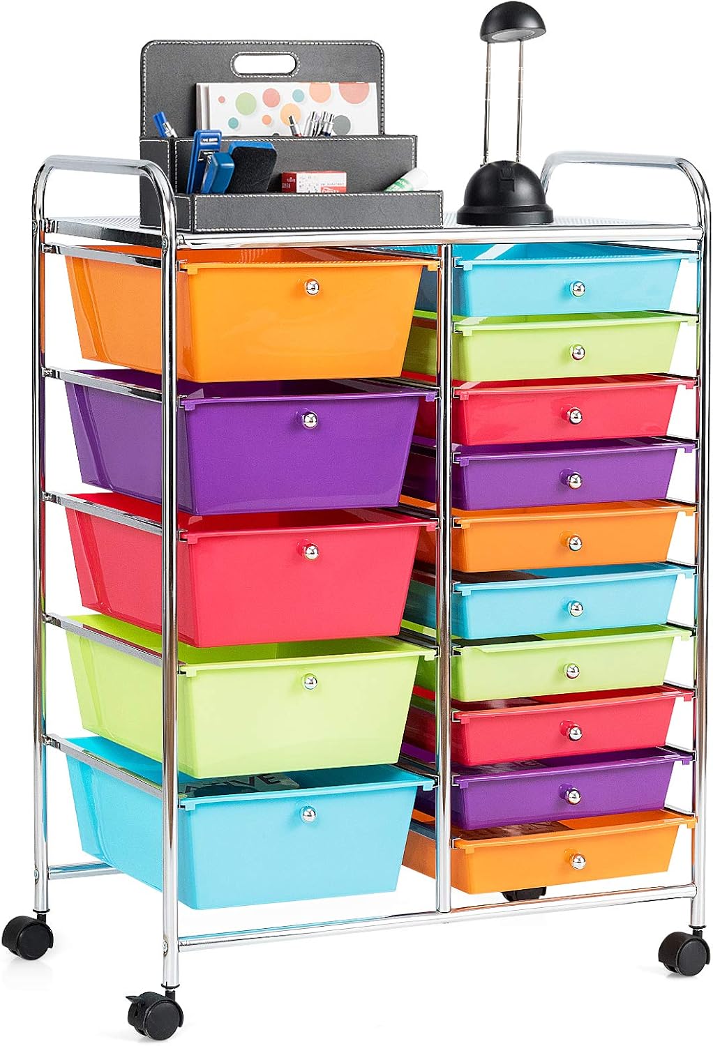 15-Drawer Rolling Storage Cart D372