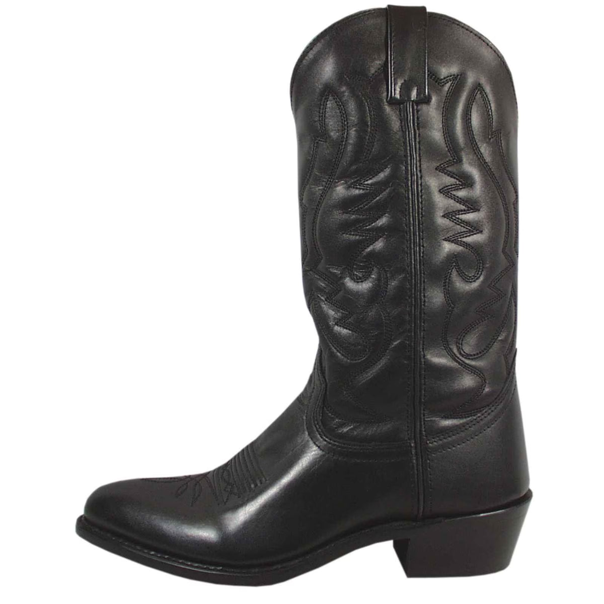 Black Leather Western Boots Y662061