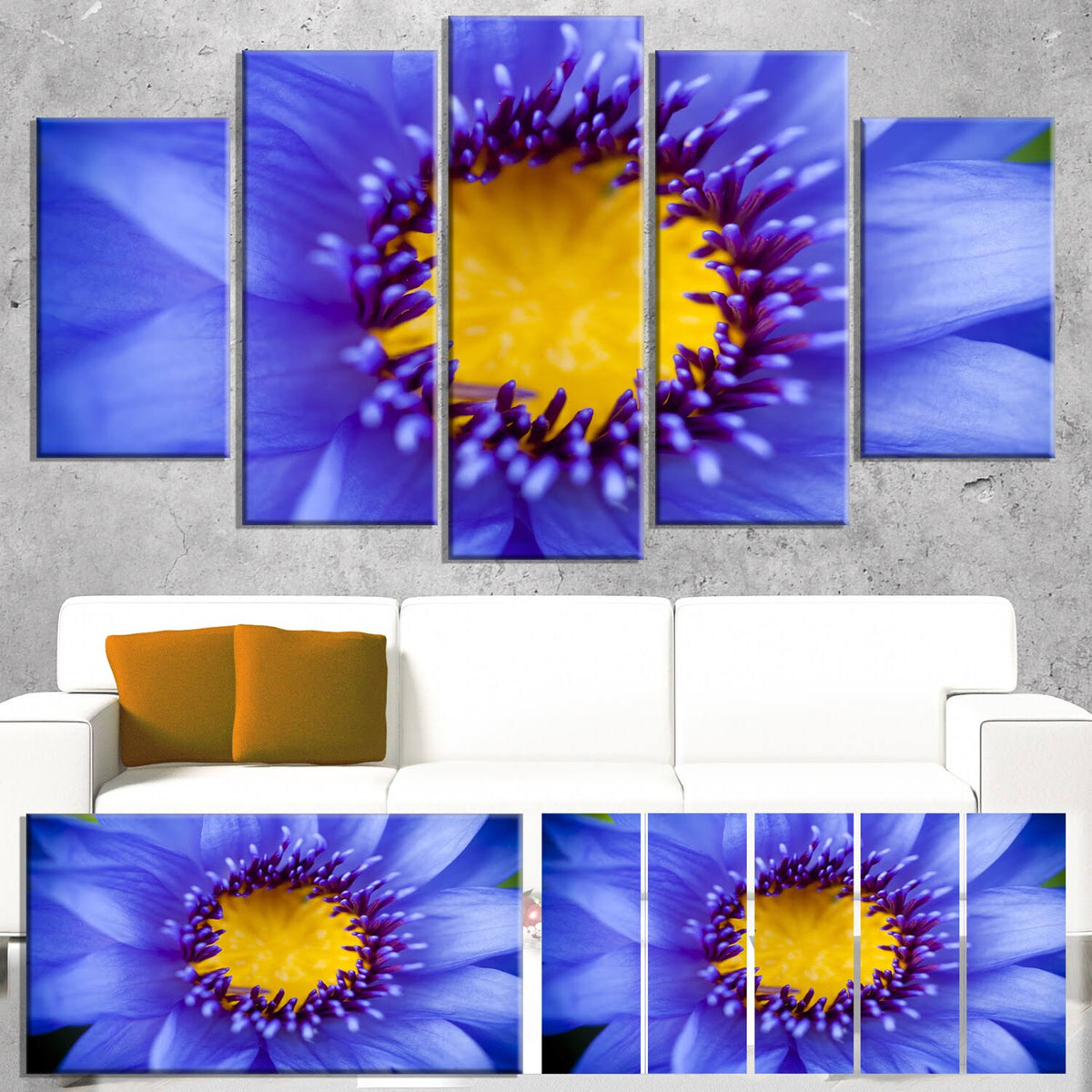5 Piece Graphic Art on Wrapped Canvas Set S164
