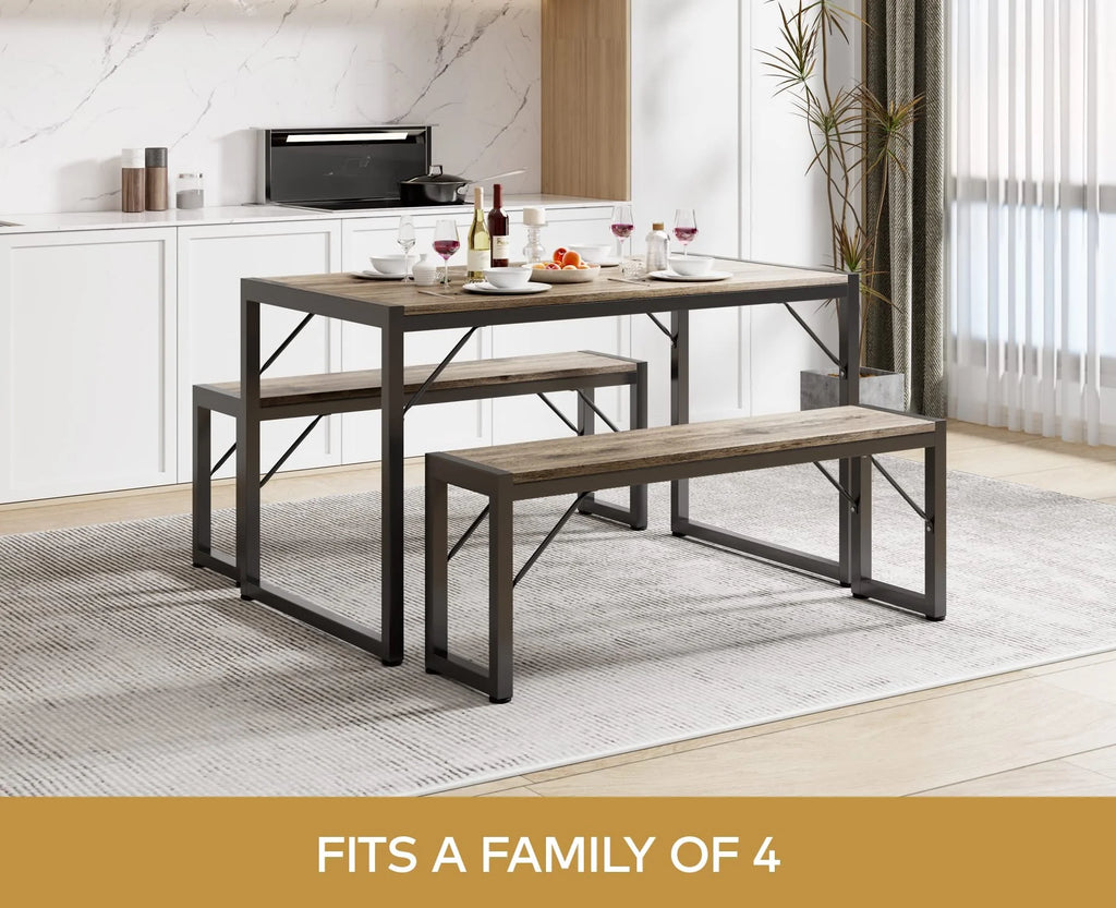 Dining Table Set for 4 Grey G8761