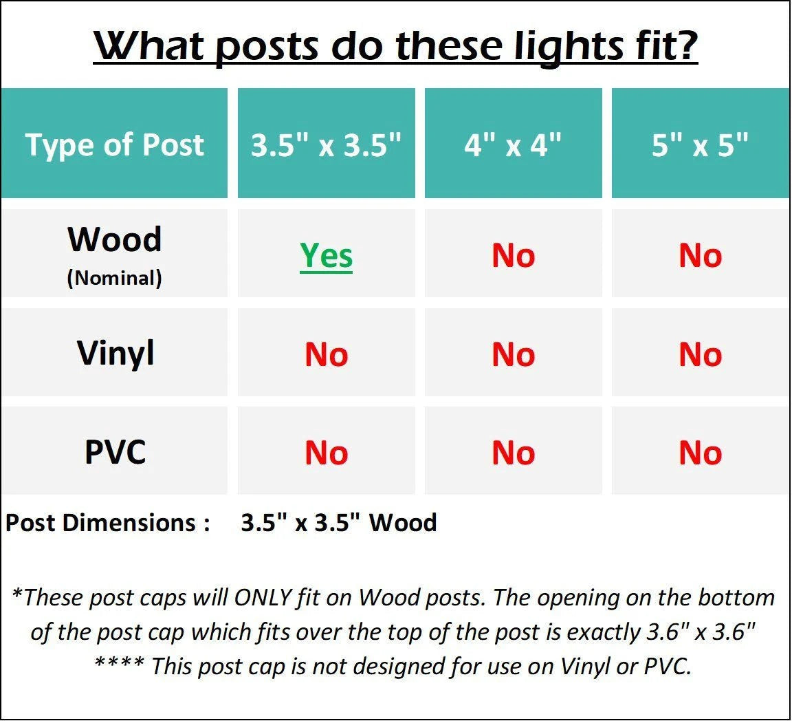 6 Pack Solar Powered Post Cap Light for 4x4 Wood Posts White I812593