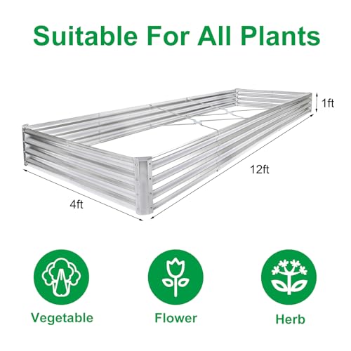 6×3×2ft Galvanized Metal Raised Garden Bed K757777