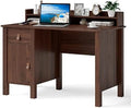 White 48 Inch Wood Computer Desk with Drawer & Cabinet N37093