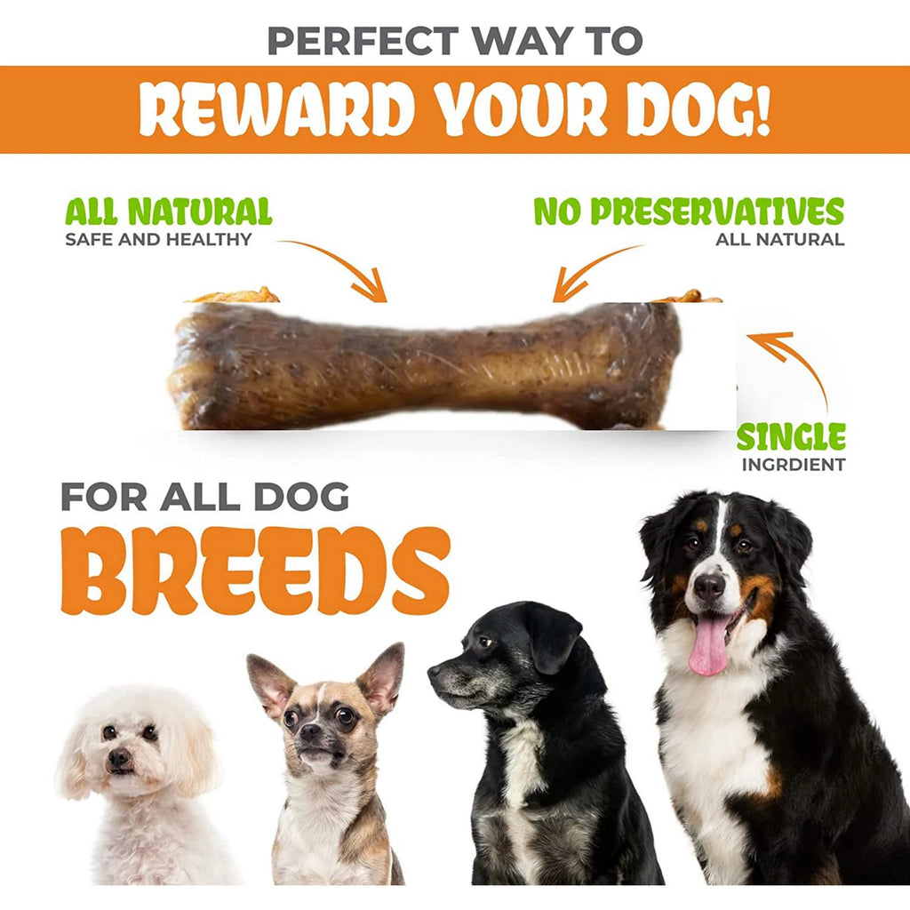8 Inch 3 Pack All-Natural Meaty Dog Bones I401