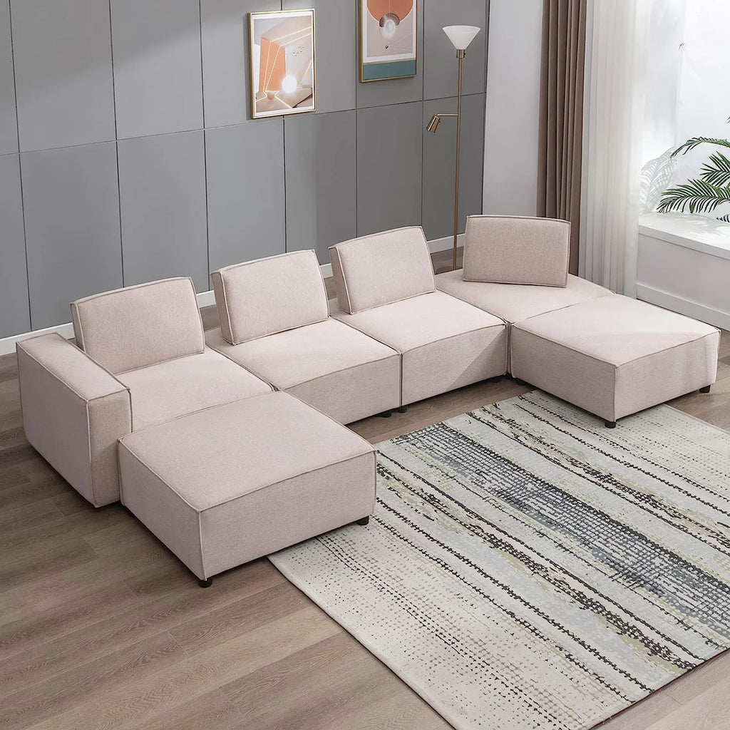 L Shaped Modular Sectional Sofa Couch B546634