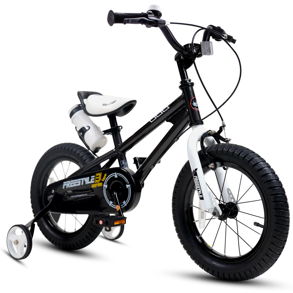 14 In Black Kids Bike with Training Wheels U181