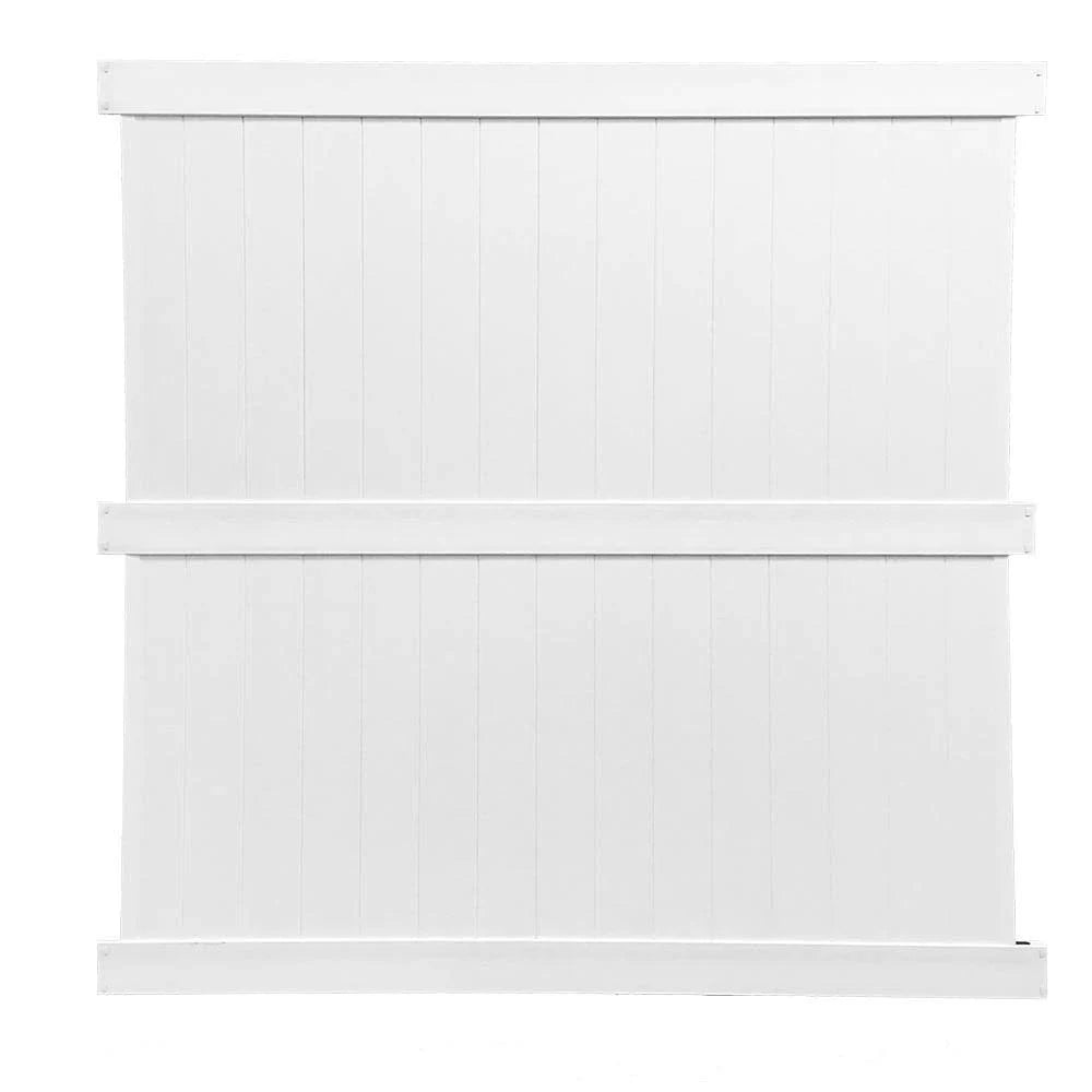 White Vinyl Privacy Fence Panel Kit K38448