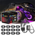 Multicolor RGB LED Rock Lights 12 Pods F780
