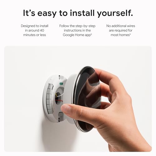 Polished Silver Smart Thermostat with Temperature Sensor K165